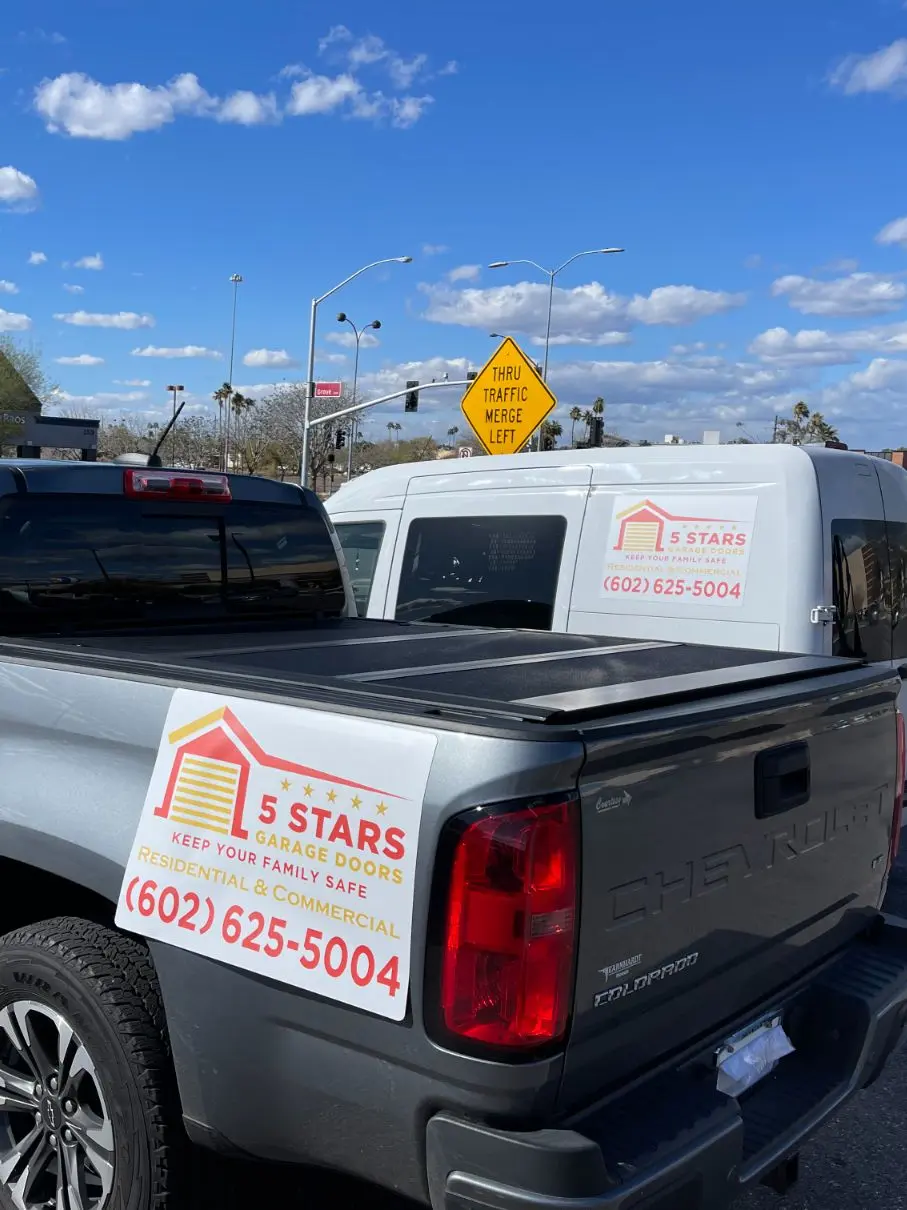 logo for 5 stars garage doors